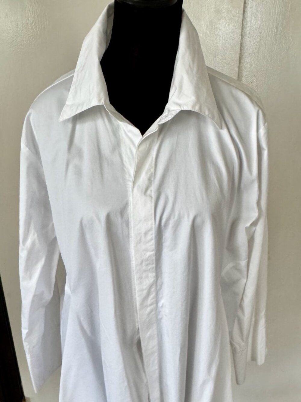 Planet by Lauren G White Artist Smock Shirt Cotton US Small to Medium RARE